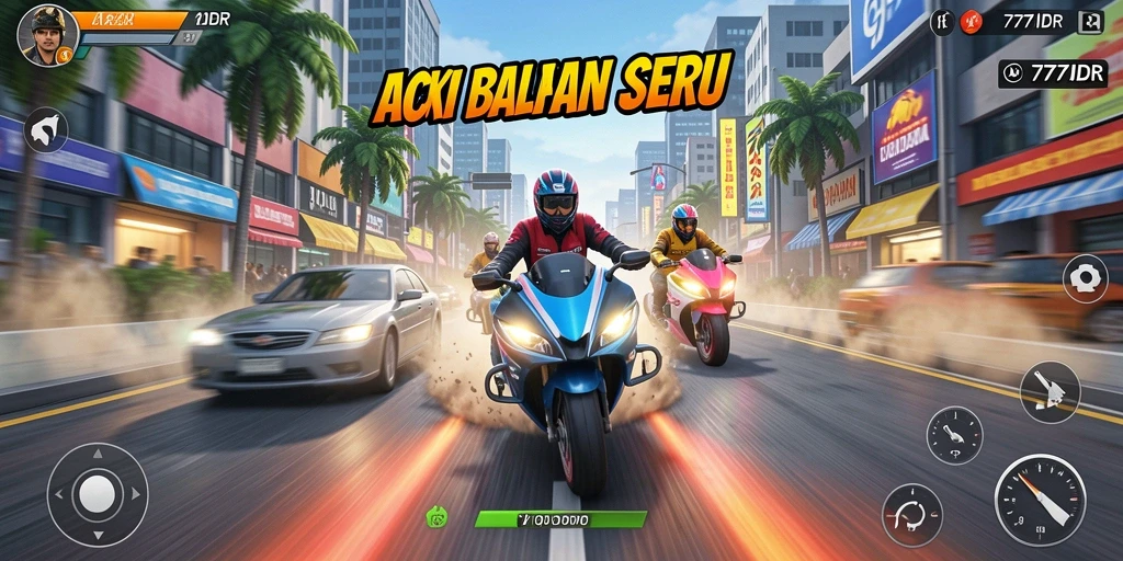 Gameplay Racing yang seru dan menegangkan di 777IDR.