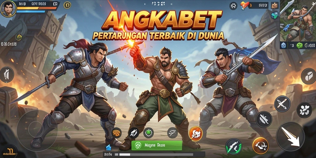 Screenshot gameplay intens di ANGKABET menampilkan aksi Battle Royale.