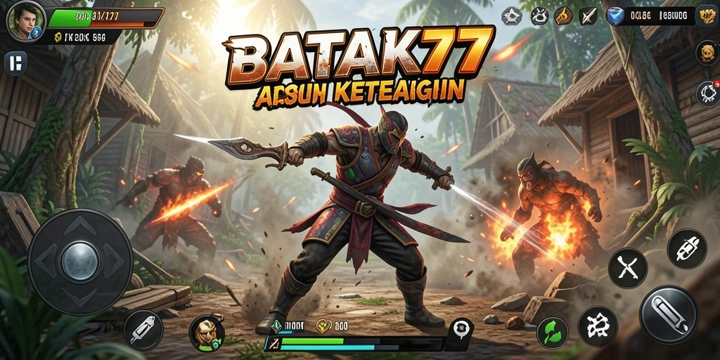 Tangkapan layar gameplay BATIK77 yang menampilkan pertempuran aksi yang seru.