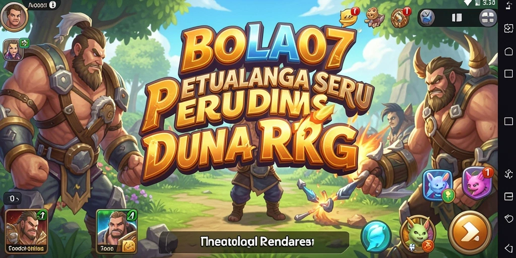 Screenshot menunjukkan aksi seru dalam gameplay RPG BOLA07.