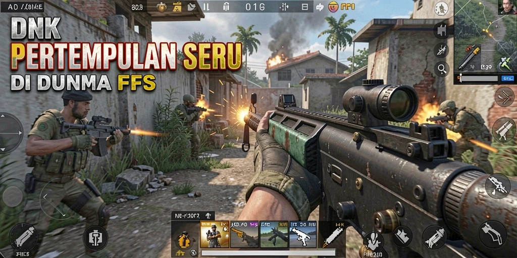 Screenshot DKK menampilkan aksi pertempuran seru dalam game FPS.