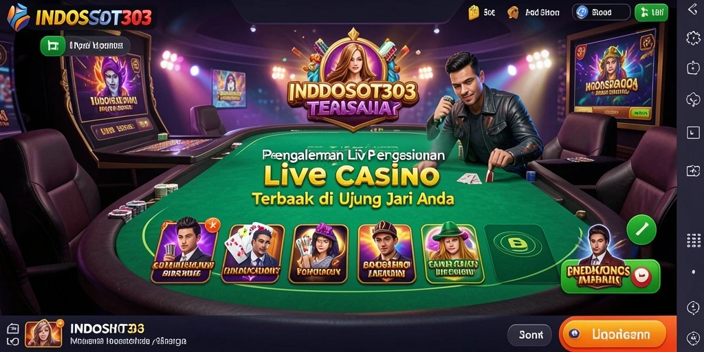Tampilan gameplay Live Casino yang memikat di INDOSLOT303.