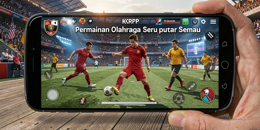 Screenshot KKRP menunjukkan aksi seru di lapangan olahraga.