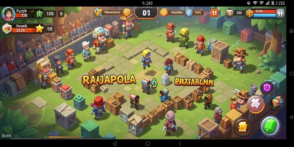 Screenshot gameplay RAJAPOLA menampilkan unsur teka-teki yang menantang.