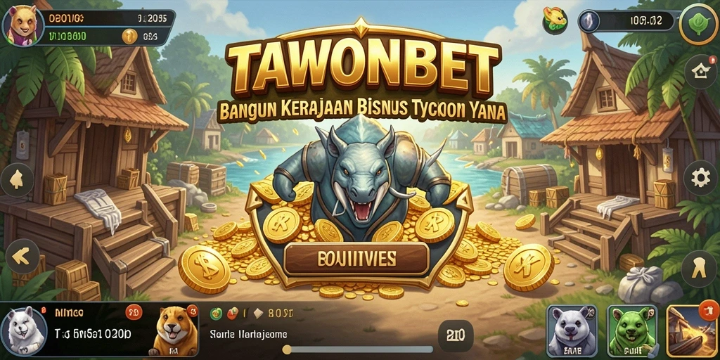 Screenshot TAWONBET menampilkan gameplay seru dan interaksi bisnis.